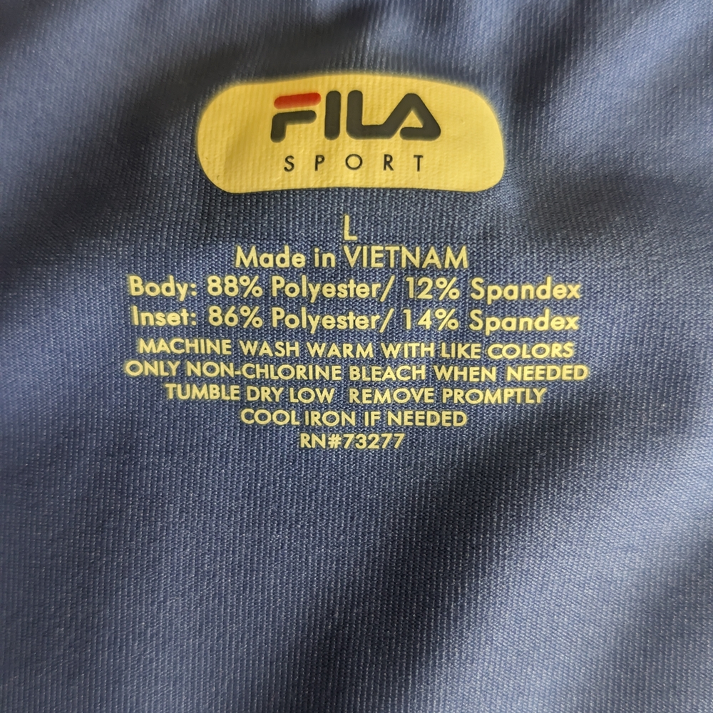 Fila Women's Blue V-Neck Top - Picture 2 of 3
